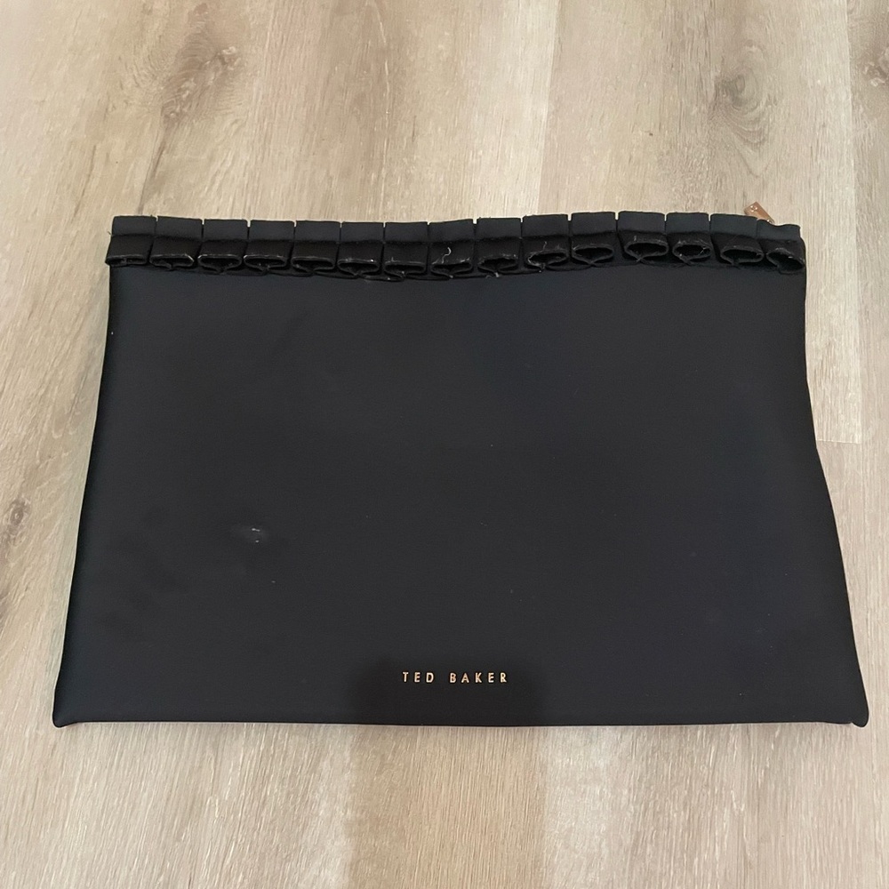 Ted Baker Black Ruffle Clutch